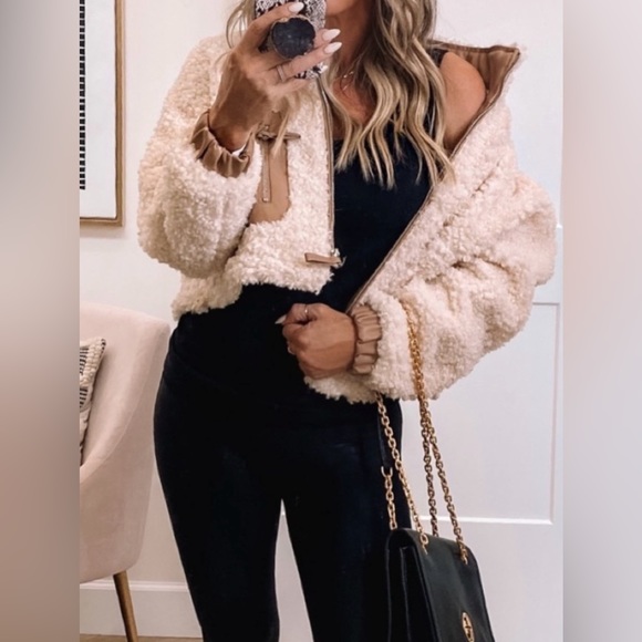 Blank nyc fuzzy teddy bear crop jacket - Picture 5 of 5